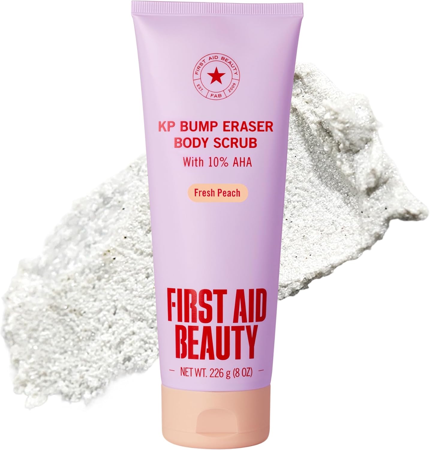 First Aid Beauty KP Bump Eraser Body Scrub Peach Scent tube front view