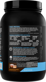 Rule 1 whey blend powder texture close up shot