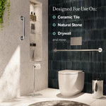 Gatco 24 inch grab bar installed on tile surface