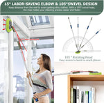 HoMerit wall cleaning mop 15 degree ergonomic elbow joint close up