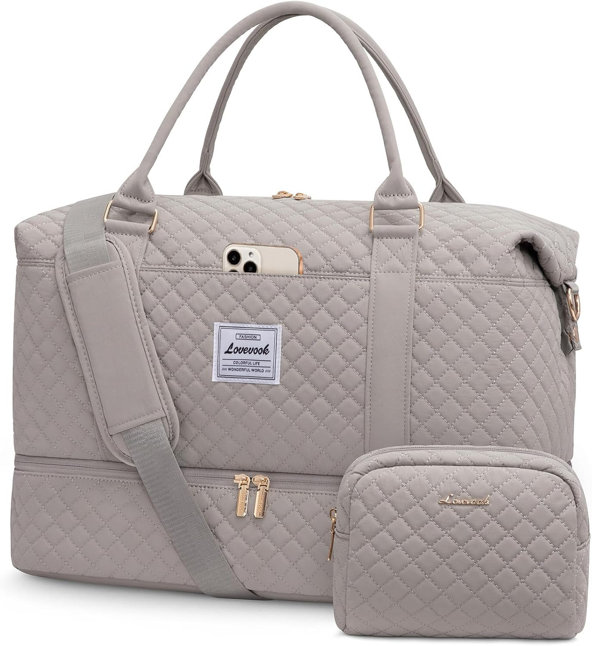 LOVEVOOK Travel Duffle Bag,Weekender Bags for Women with Shoe CompartmentCarry on Overnight Bag with Toiletry Bag,Gym Duffel Bag with Wet Pocket, Hospital Bags for Labor and Delivery - Image 15