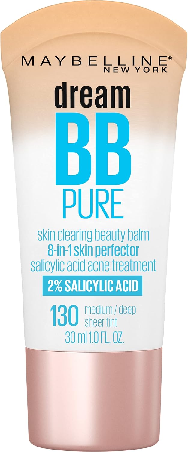 Maybelline Dream Pure Skin Clearing BB Cream, 8-in-1 Skin Perfecting Beauty Balm With 2% Salicylic Acid, Sheer Tint Coverage, Oil-Free, Light, 1 Count - Image 9