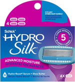 Schick Hydro Silk razor blade refills front view