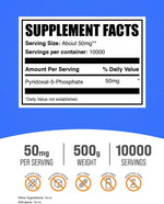 BulkSupplements P5P pure powder supplement texture and color view