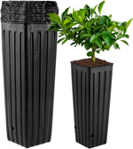 Hanabass starting pots stacked for indoor and outdoor garden use