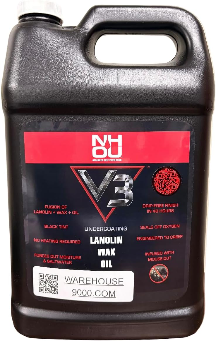 NH Oil Protective Coatings V3 Black Lanolin Wax undercoating fluid one gallon front view automotive rust prevention spray
