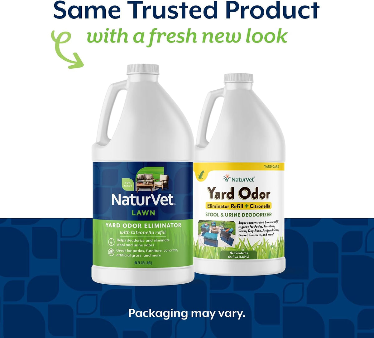 Enzyme-based outdoor dog urine smell remover on grass lawns