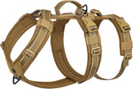 OneTigris tactical dog harness front view showing metal hardware