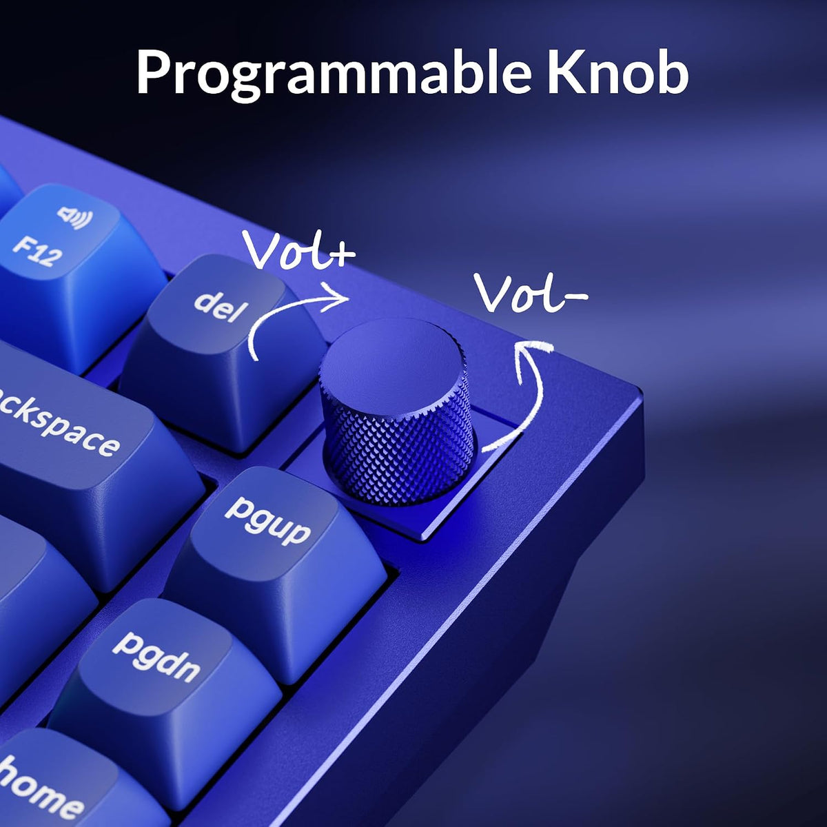 Keychron Q1 RGB Wired Custom Mechanical Keyboard, 75% Layout RGB Backlight with Hot-swappable Gateron G Pro Brown Switch Double Gasket Compatible with Mac Windows Linux (Blue) -Version 2 - Image 9