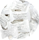 Fun Express Thanks For Sharing Our Special Day Buttermints front view of one pound bag.