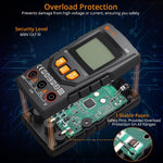 Neoteck multimeter test probes connected for circuit testing