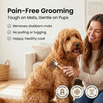 We Love Doodles Pet Dematting Comb and Pet Dematting Brush & Rake - Brown, Stainless Steel Deshedding Undercoat Rake and Detangler Brush for Dogs, Grooming Tool for Detangling, Thinning and Shedding - Image 6