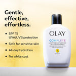 Olay Complete facial daily moisturizer bottle cap close-up view
