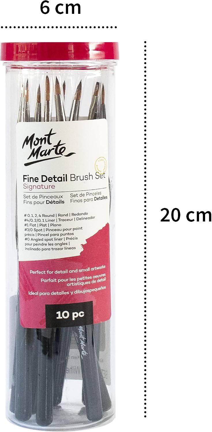 Art supplies set for acrylic and watercolor miniature painting
