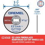 Dremel 1.5 inch cutting discs stacked in packaging