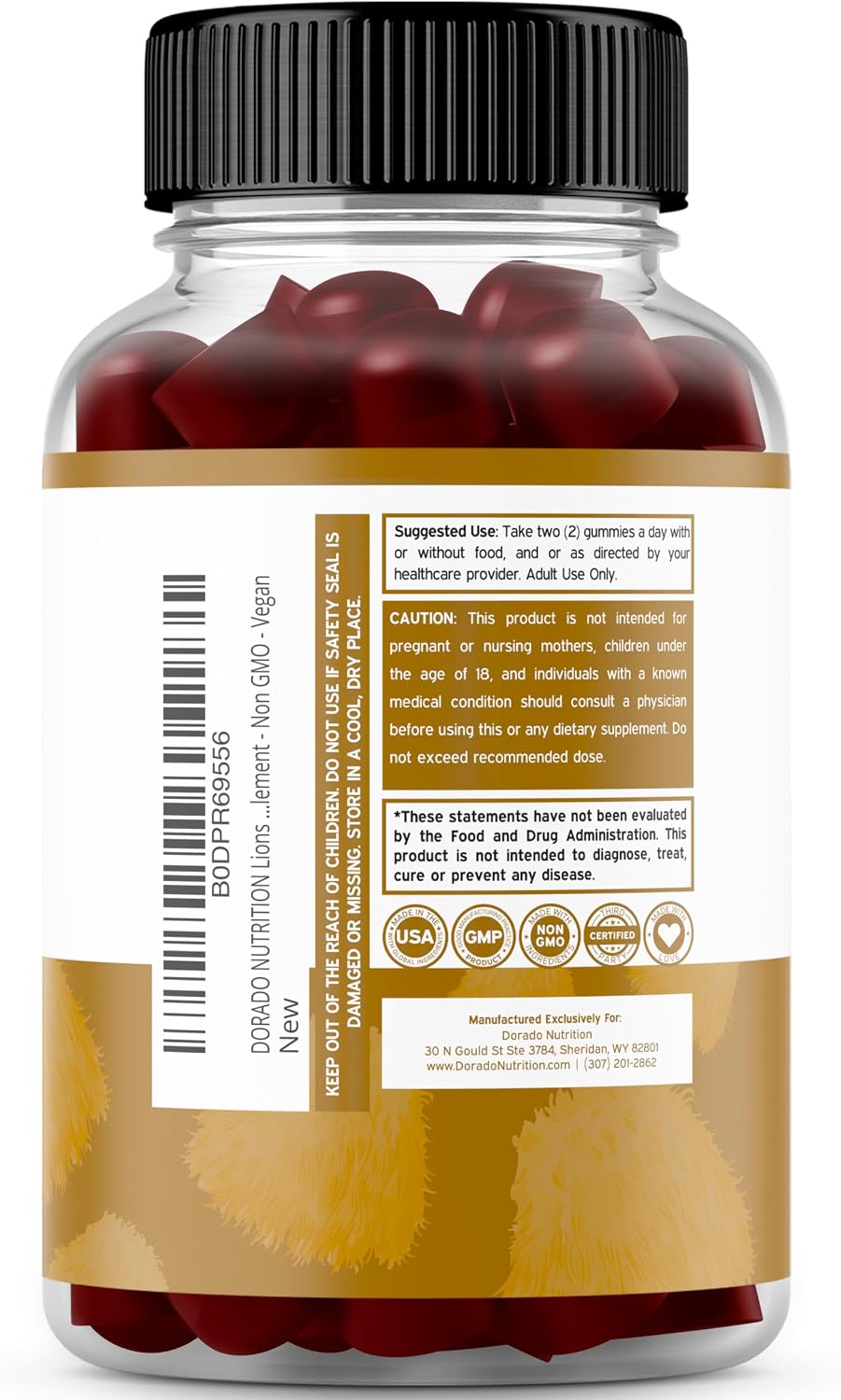 Blueberry flavored brain support gummies texture