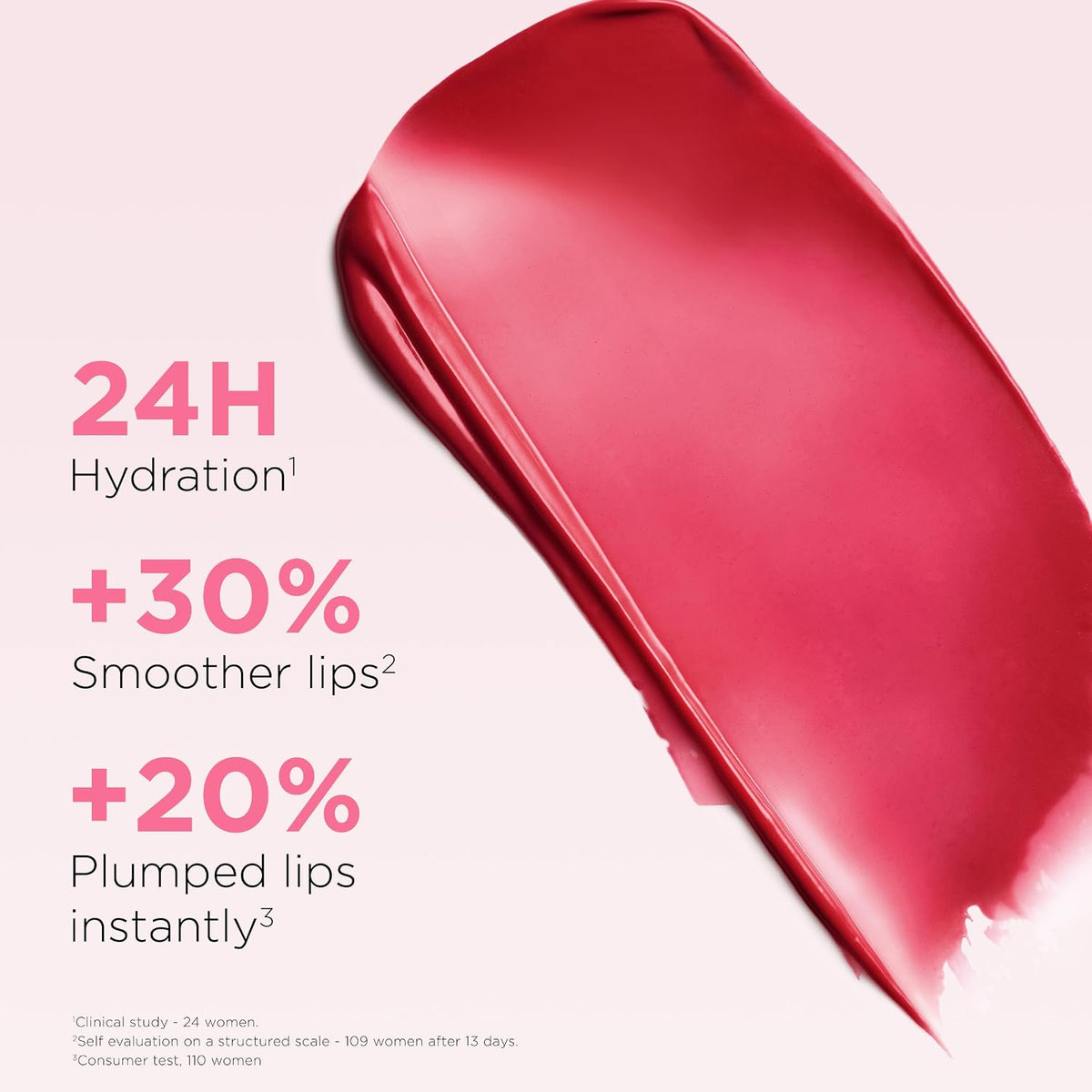 Clarins nourishing lip treatment showing the angled applicator tip and smooth oil-in-stick texture.