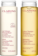 Clarins Hydrating Toning Lotion daily skincare routine display