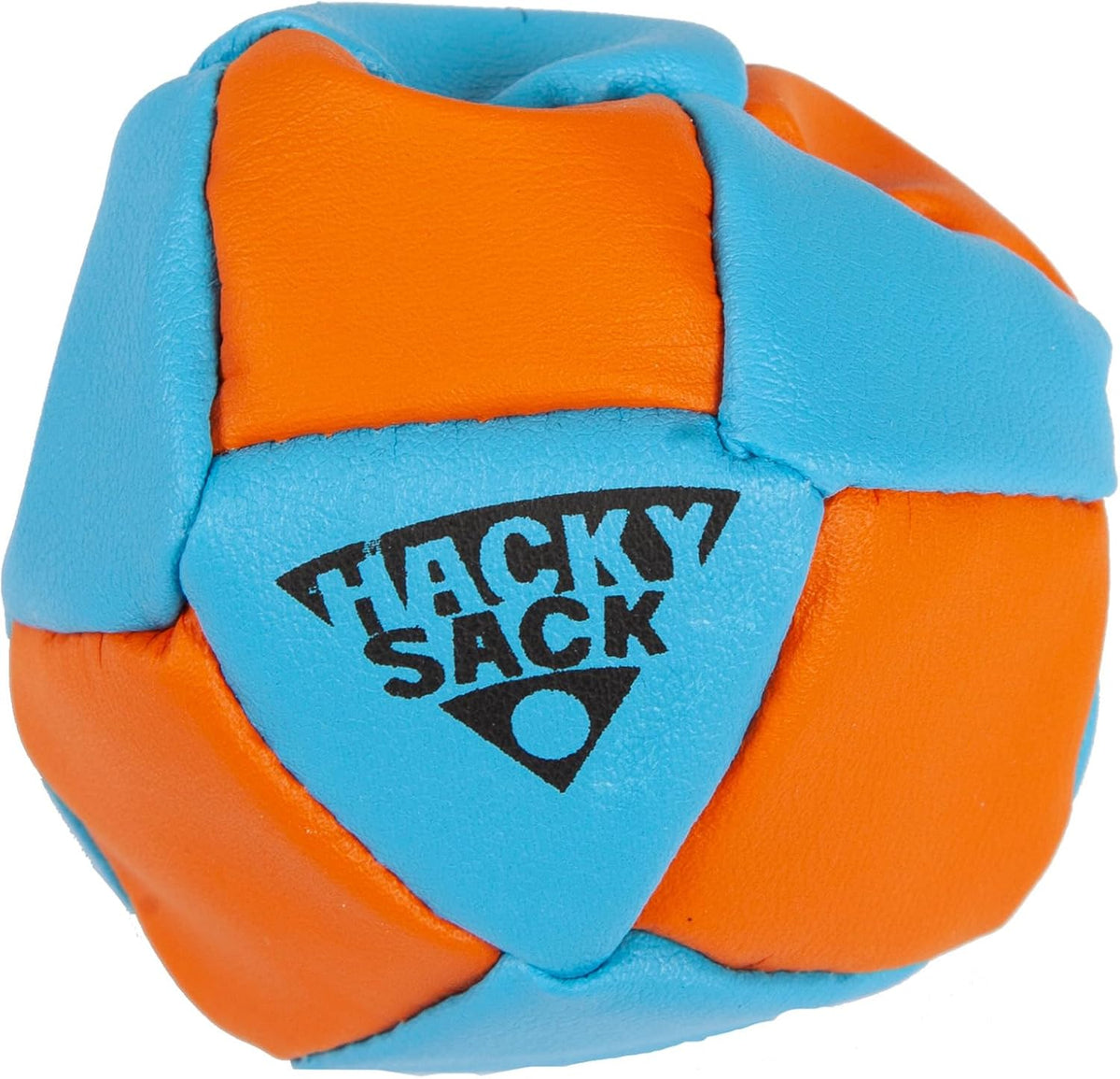 Wham-O Striker Hacky Sack orange and blue front view premium imported footbag set