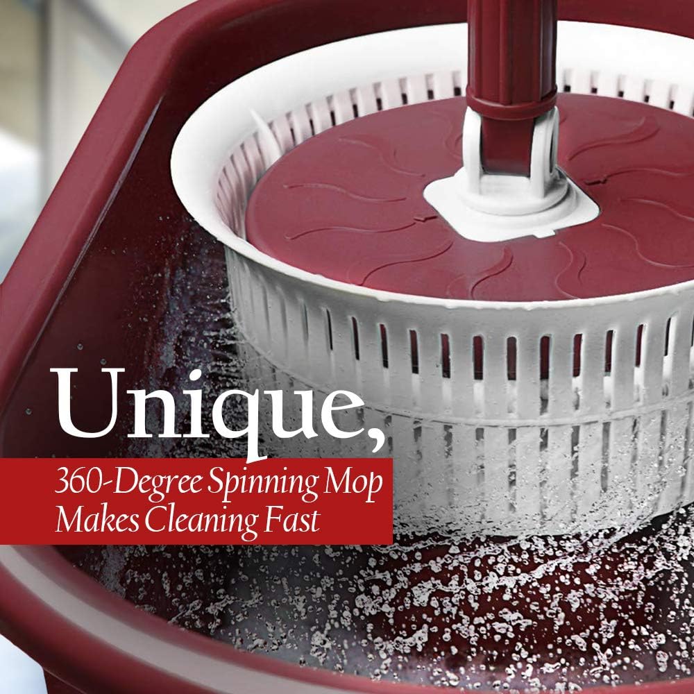 Fuller Brush Ruby Red Spin Mop Replacement Head complete set overview