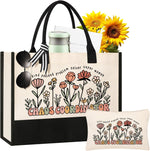 Canvas Tote Bag Makeup Bag for Women - Personalized Teacher Appreciation Gifts - Image 10
