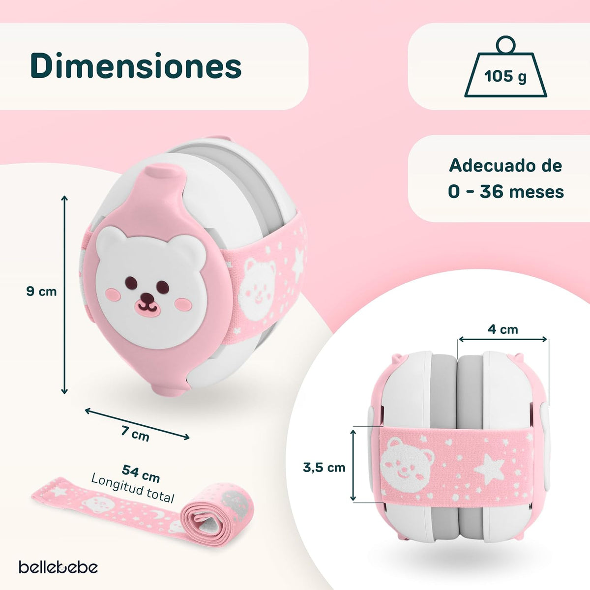 Bellebebe certified baby antinoise headphones lifestyle shot