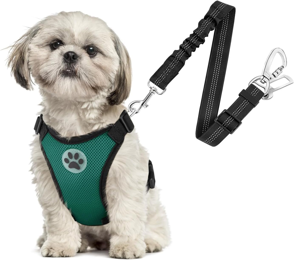SlowTon dog travel harness lifestyle in vehicle