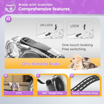 Gluckelk pet leash showing reflective cord strips