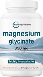 Micro Ingredients magnesium glycinate front view supplement bottle