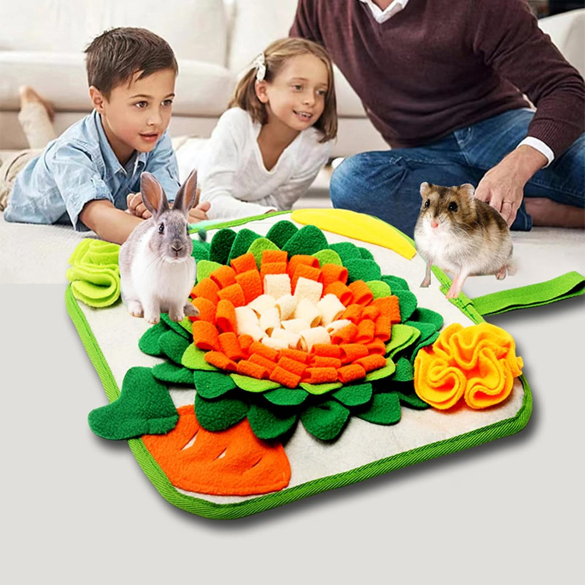 Guinea pig snuffle mat by Générique showing durable non-slip backing material