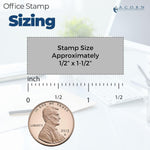 MaxStamp self-inking document stamp side profile in black finish