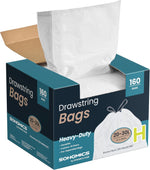 SONGMICS Trash Bags, Drawstring Kitchen Garbage Bags, Pre-Separated | Drawstring Kitchen Garbage Bags, Pre-Separated, for 8-Gallon (30 L) Trash Cans, Liner Code 30A, 1 Roll, 45 Count - Image 14