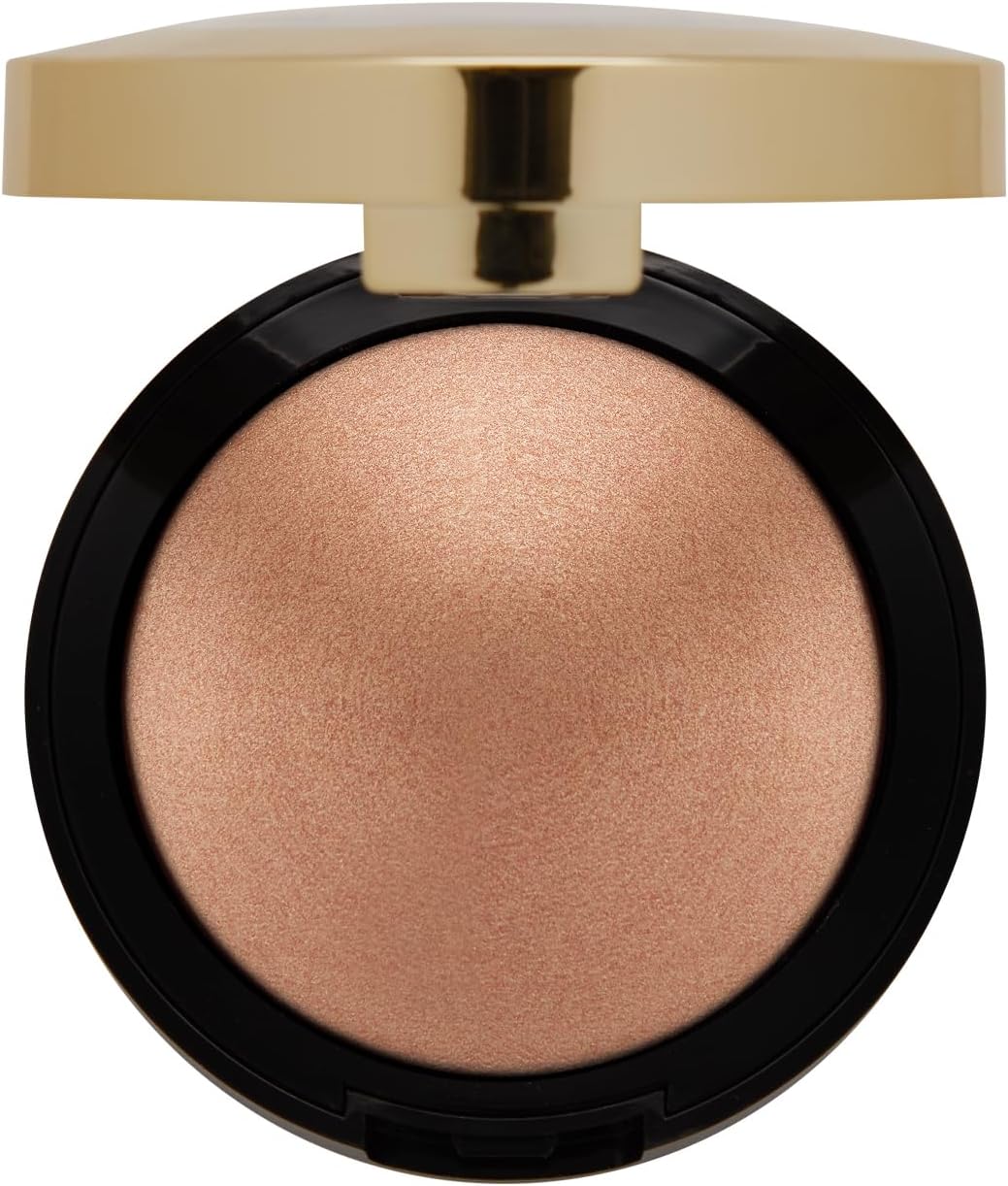 Milani Rosa Italiana shimmery powder highlighter top angle view