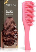SHINLEA Detangler Hair Brush for Wet & Dry Hair, No Tangle Wave-shaped Soft Bristle Hairbrush for Reduces Breakage, Lightweight Travel Brush Detangling All Hair Types, Black - Image 9