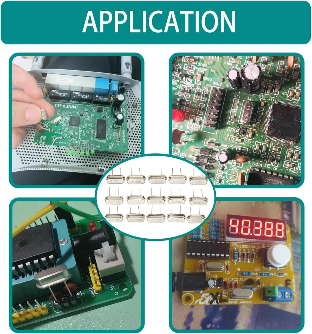Transparent plastic storage container holding electronic components