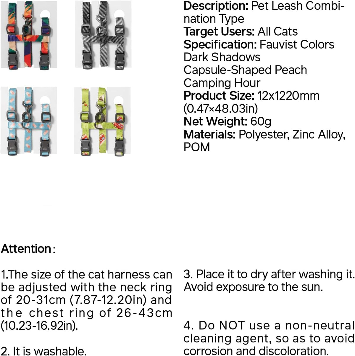 Multicolor splicing pattern pet jacket for cats and domestic rabbits
