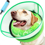 Upgraded Inflatable Dog Cone Collar with Transparent Anti-Licking Shield, Adjustable Elizabethan Collar for Medium Large Dogs, 2-in-1 Design with Detachable Shield and Soft Padding (L, Watermelon) - Image 9