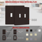 ENERLITES thermoplastic wall plate back view showing snap-on mechanism