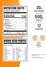BulkSupplements protein powder 500 gram bag package