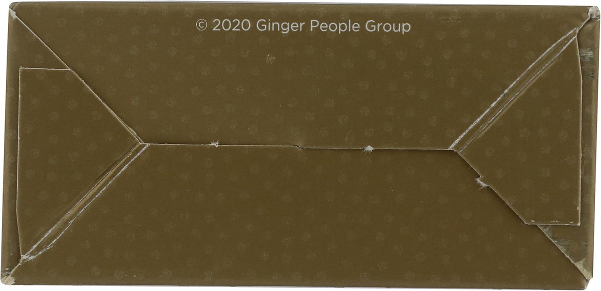 The Ginger People gluten free and vegan organic ginger confectionery box on a clean background.