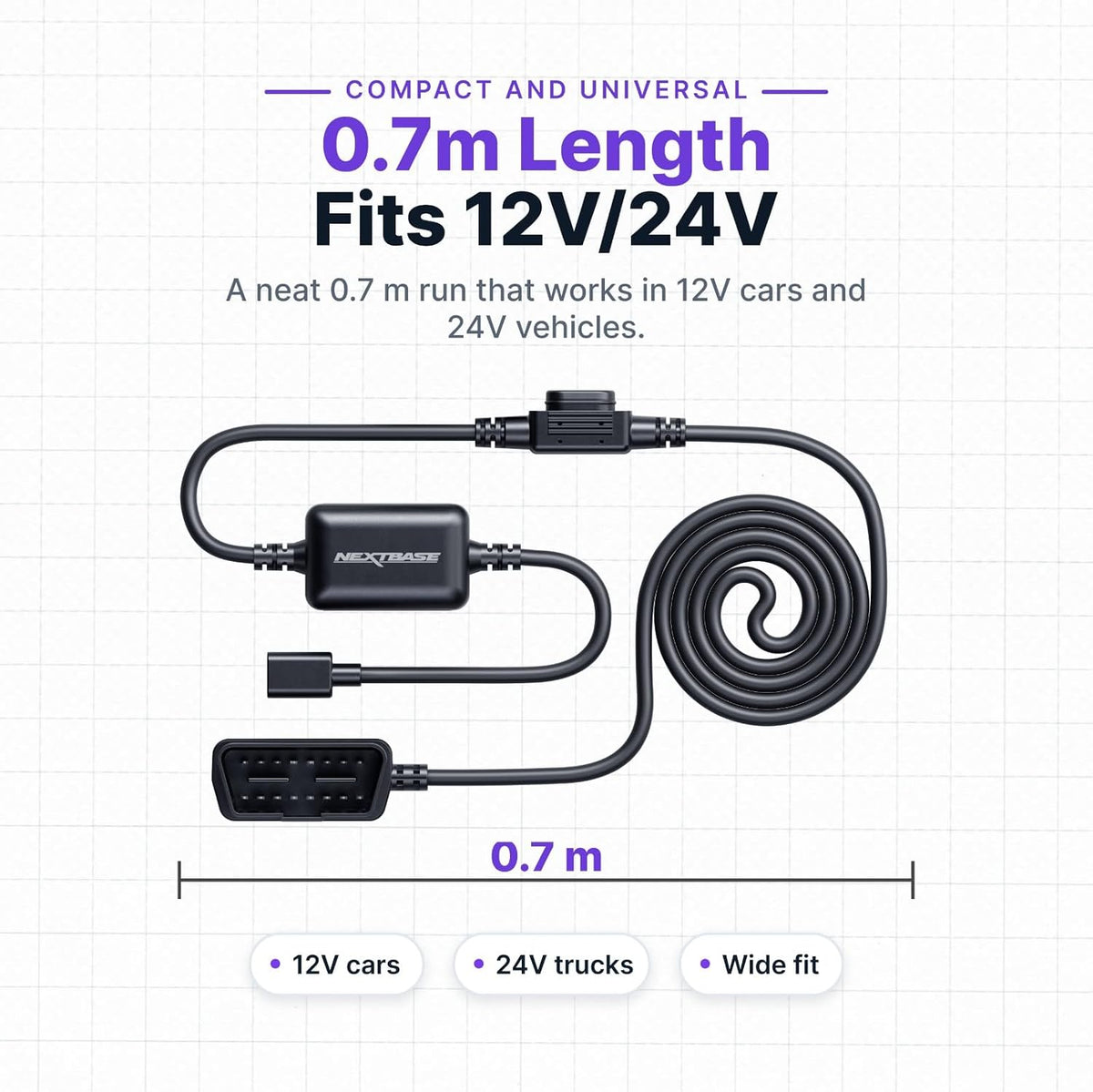 Nextbase Piqo quick connect wiring and hardware components