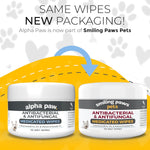 Medicated chlorhexidine wipes for dog paws and skin folds treatment
