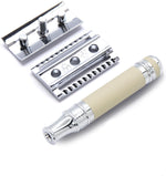 Edwin Jagger safety razor packaging and included blades