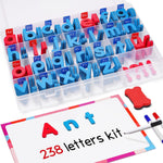 Gamenote Classroom Magnetic Letters Kit front view with storage box