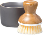 Full Circle Bubbly Palm Brush - Family Safe, Formaldehyde-Free - Ergonomic Palm Scrubber with Handle for Kitchen Cleaning, Dish Scrub Brush for Nonstick, Cast Iron & Sink, White - Image 10