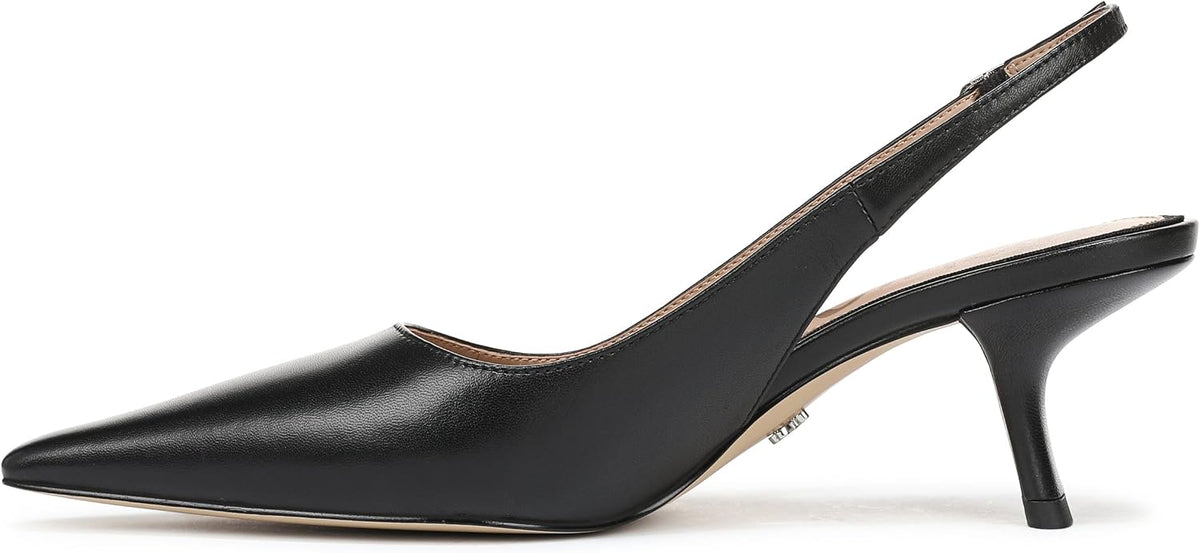 Sam Edelman Bianka slingback pump rear view with adjustable buckle detail