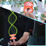 Magicyoyo K2 Plus crystal orange yoyo complete kit with strings and bearing tool