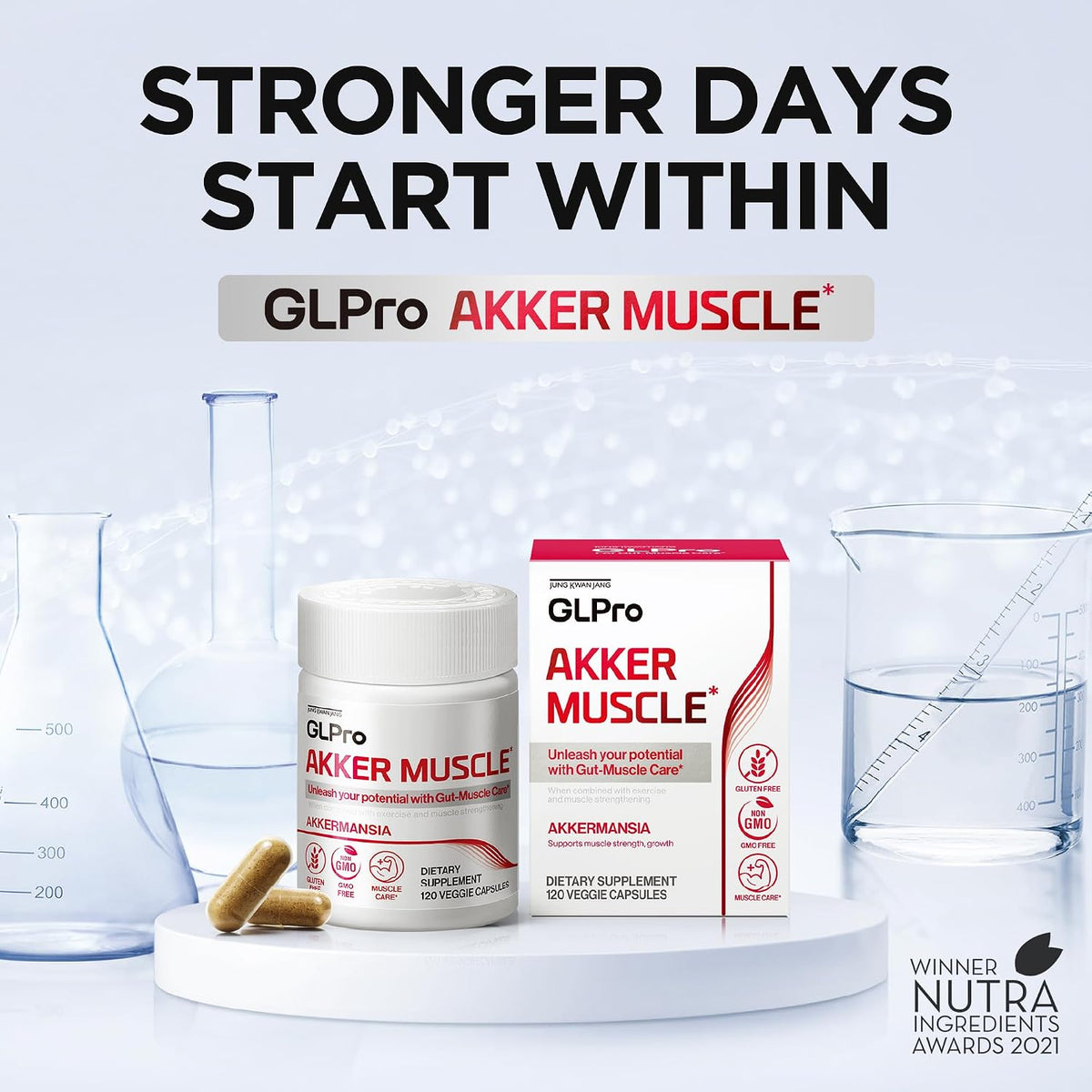 Jung Kwan Jang Akkermansia and Korean red ginseng capsules supplement facts label