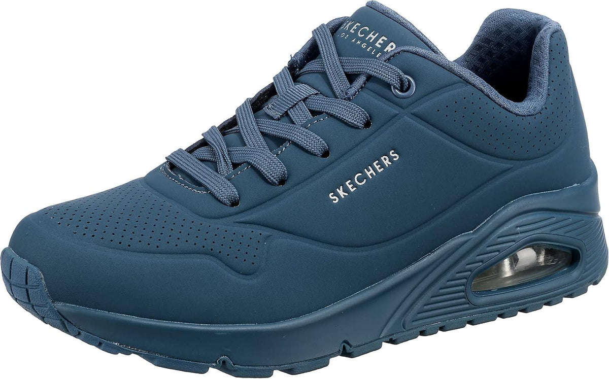Skechers Women's Uno - Stand On Air Sneaker | Casual sneaker, Air-Cooled Memory Foam insole, Skech-Air Visible Cushioning, Lace-Up, Wedge fit with hidden 1-inch heel - Image 12