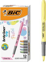 BIC Brite Liner Highlighters, Chisel Tip, 12-Count Pack, Yellow Ink - Image 14